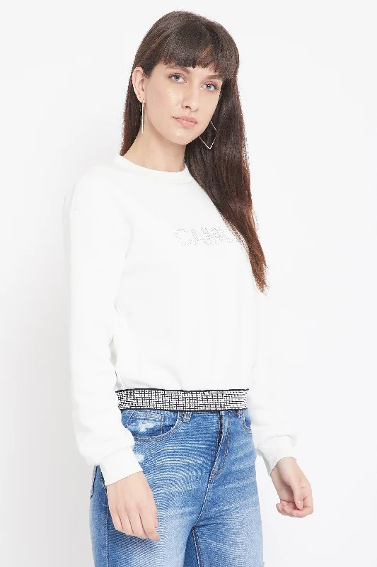 Camla Barcelona White Sweatshirt For Women