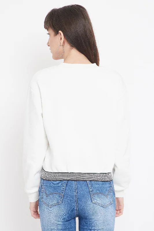 Camla Barcelona White Sweatshirt For Women