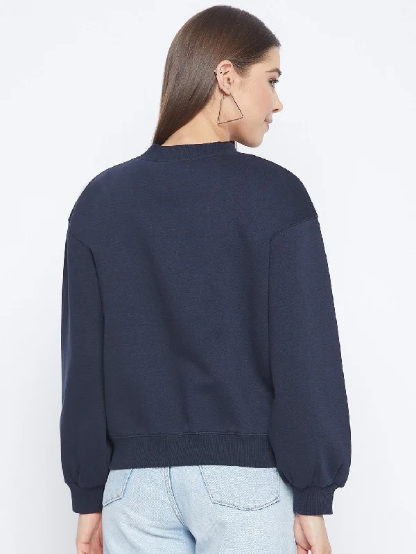 Camla Women Navy Sweat-Shirt