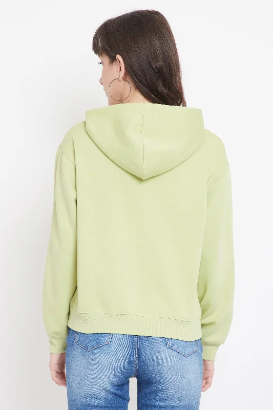 Camla Barcelona Women's Green Hooded Sweatshirt