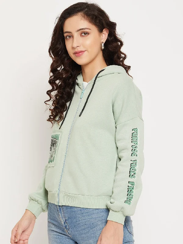 Camla Women Green Sweatshirt