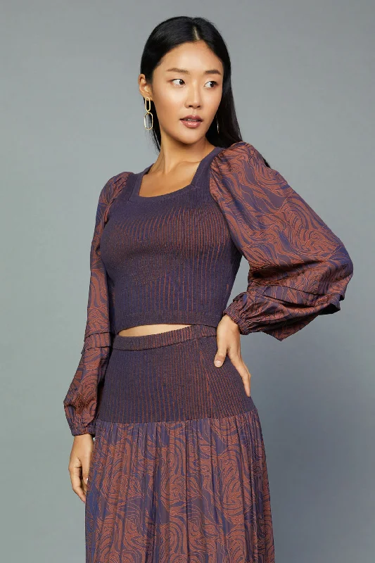 Cropped Jacquard Sweater