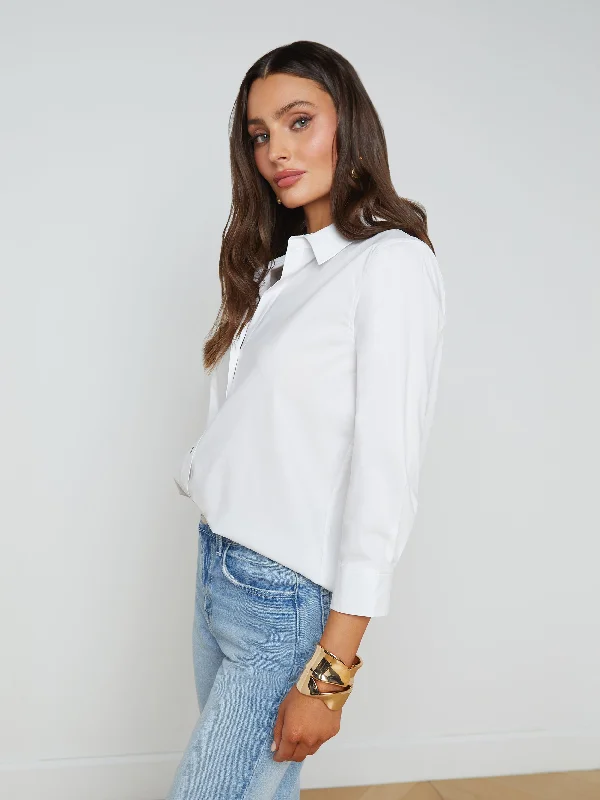 Daniella Cotton-Blend Blouse