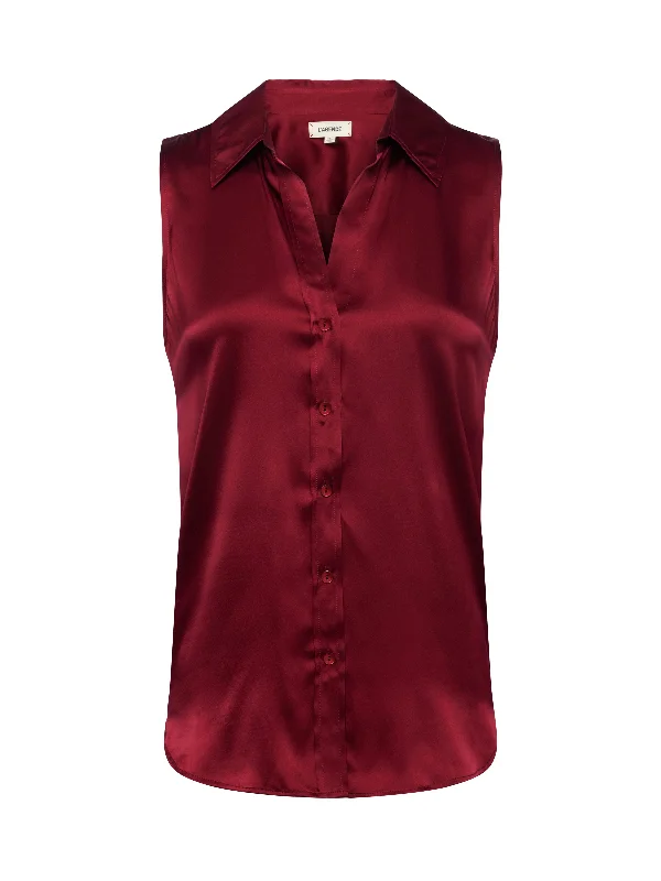 Emmy Sleeveless Silk Blouse