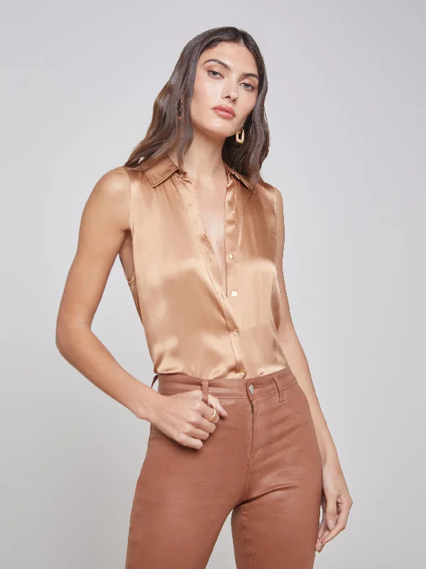 Emmy Sleeveless Silk Blouse