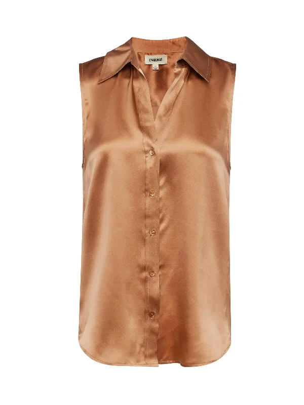 Emmy Sleeveless Silk Blouse