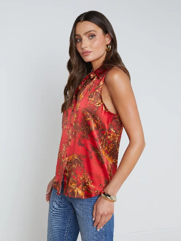 Emmy Sleeveless Silk Blouse