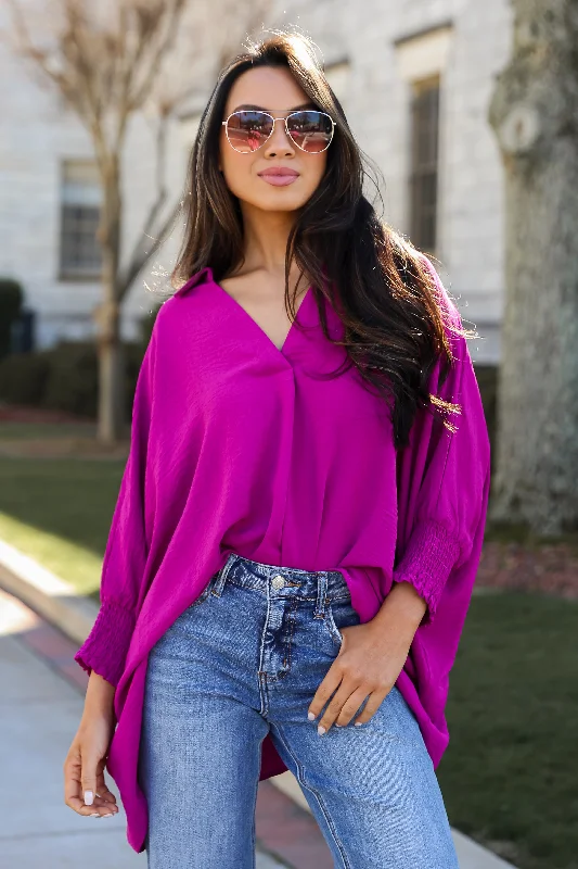 FINAL SALE - Lennon Oversized Blouse - DU DEAL