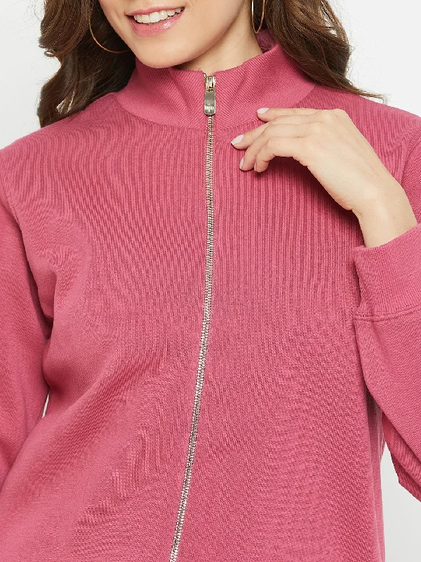 Madame Women Solid Mulberry Sweat-Shirt