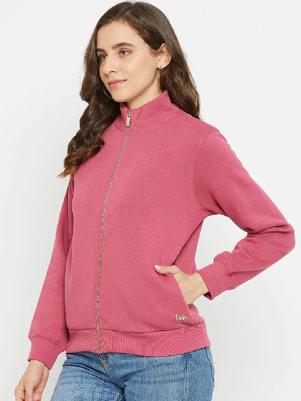 Madame Women Solid Mulberry Sweat-Shirt