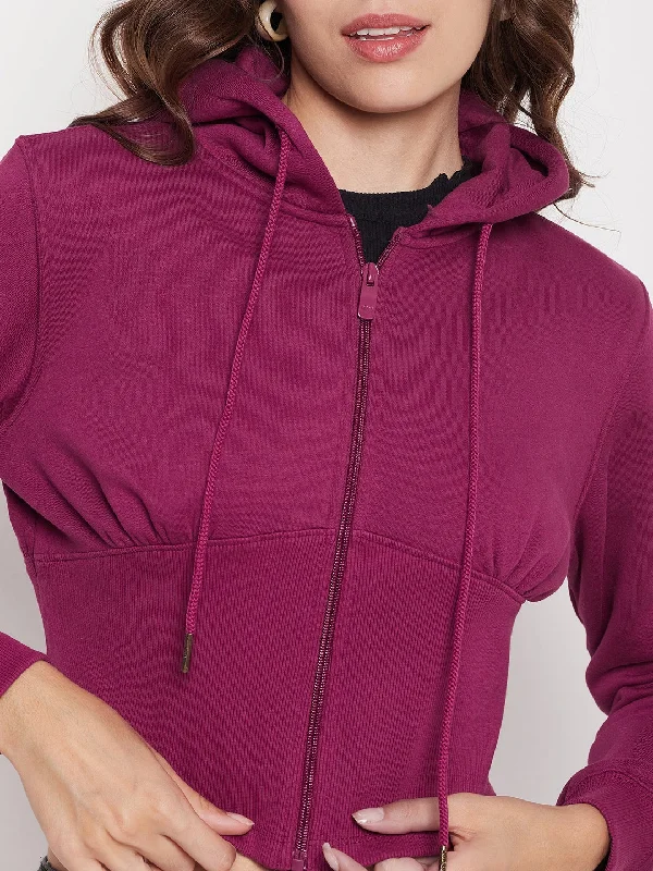 Madame Crop Plum Corset Sweatshirt