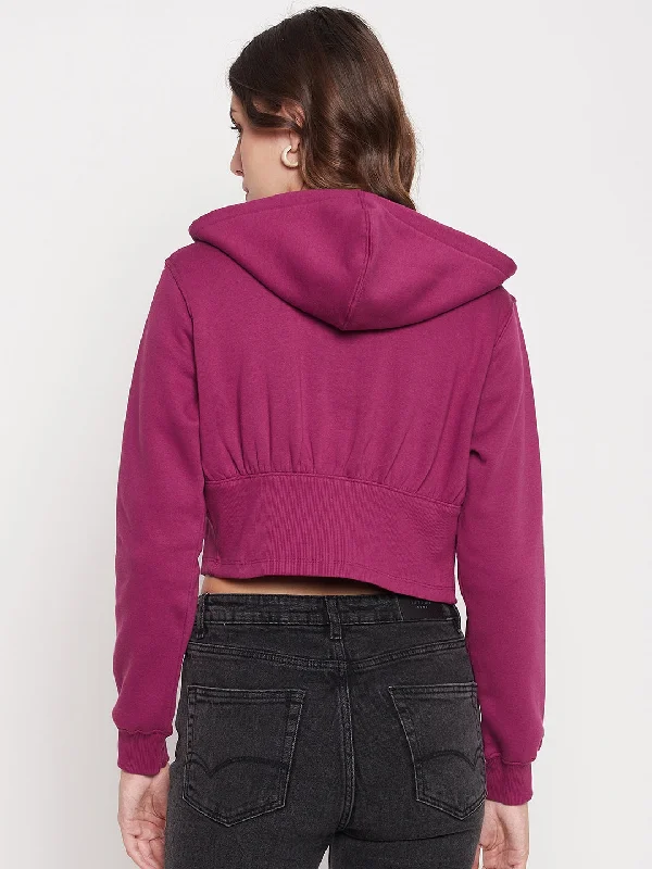 Madame Crop Plum Corset Sweatshirt