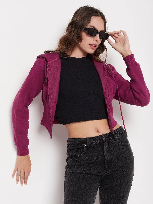 Madame Crop Plum Corset Sweatshirt