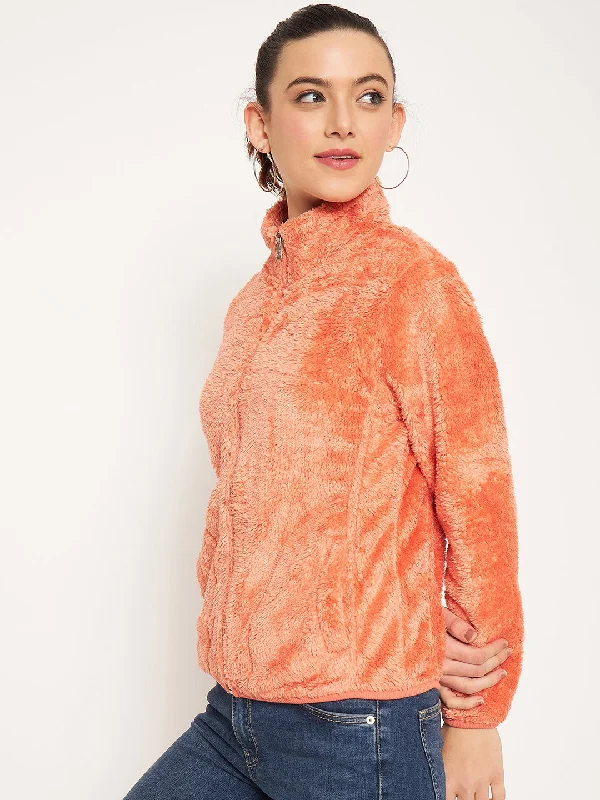 Madame Lightorange High Neck Sweatshirt