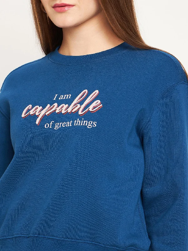 Madame Typographic Royal Blue Sweatshirt