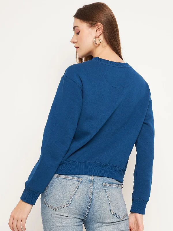 Madame Typographic Royal Blue Sweatshirt