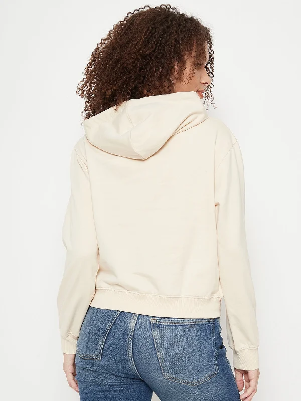 Madame Solid Off White Sweat-Shirt