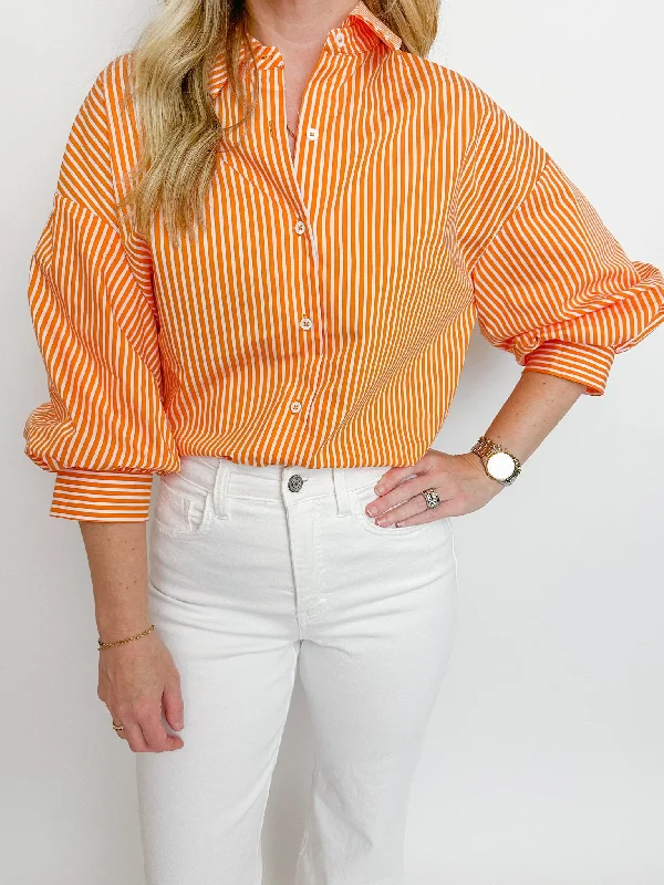 Contessa Stripe Button Up Blouse