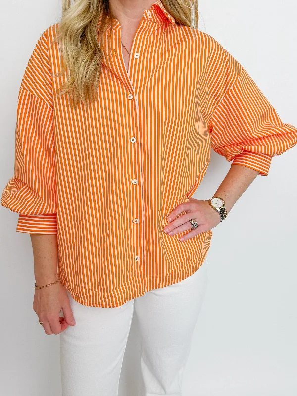 Contessa Stripe Button Up Blouse