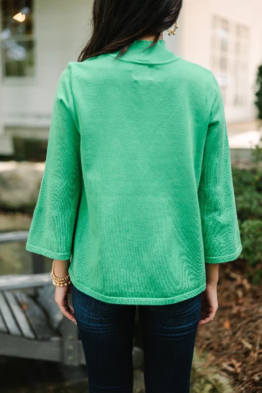 Take You There Kelly Green Sweater