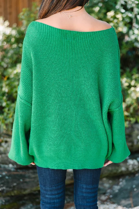 This Is All A Dream Hunter Green Sweater