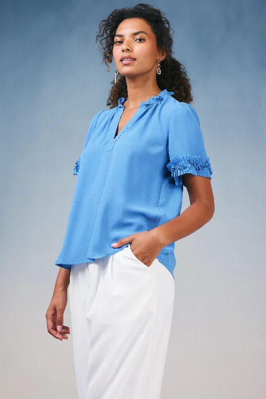 Ruffled Trim Blouse