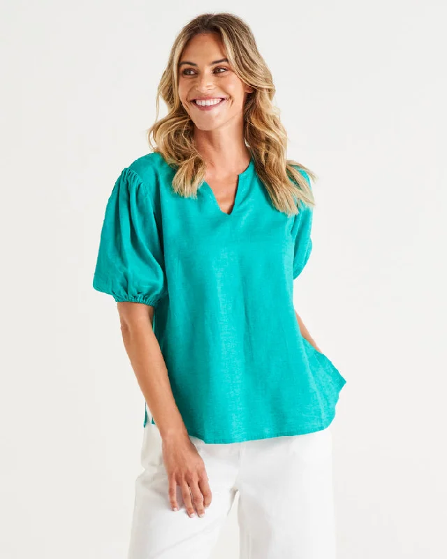 Betty Basics Alba Blouse Teal