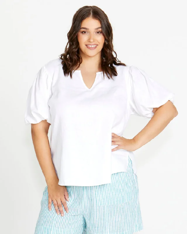 Betty Basics Alba Blouse White