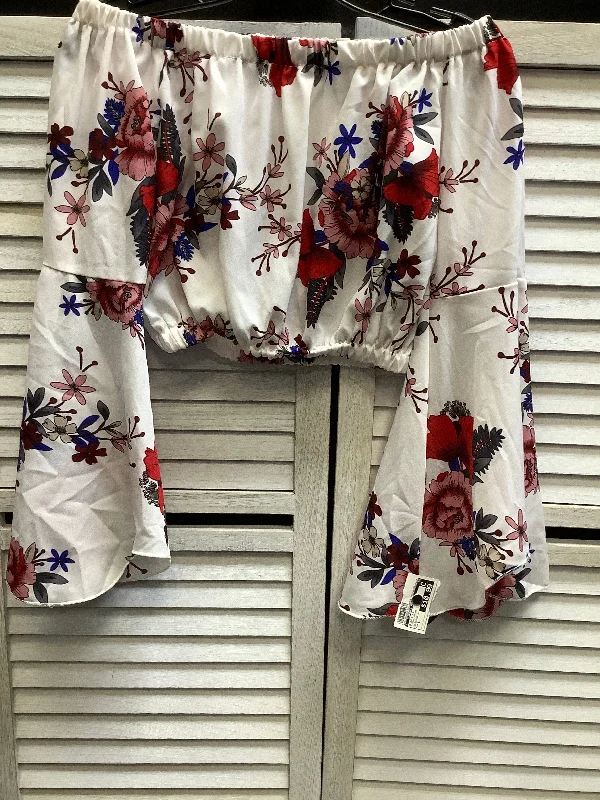 Floral Print Blouse Long Sleeve Clothes Mentor, Size L