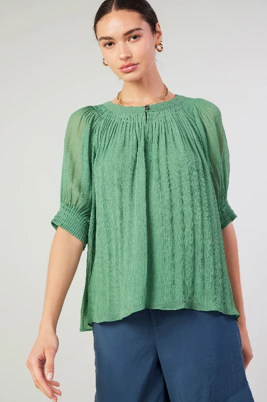 Pleated Cuff Blouse