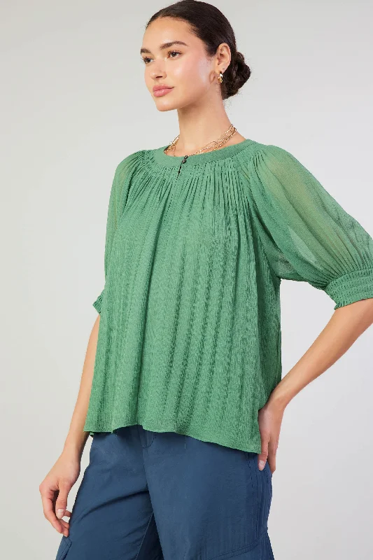 Pleated Cuff Blouse