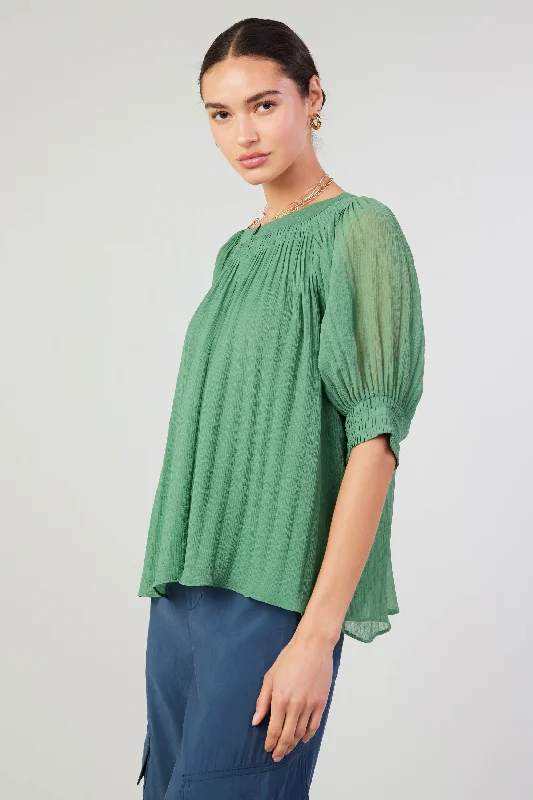 Pleated Cuff Blouse