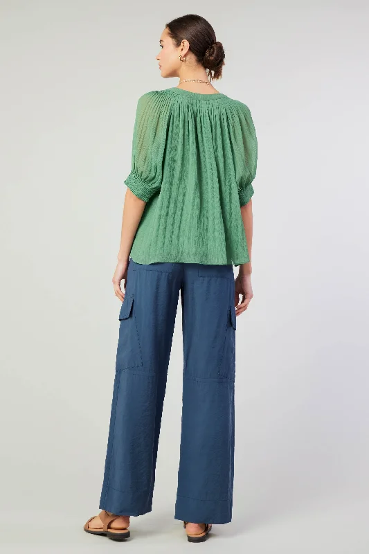 Pleated Cuff Blouse