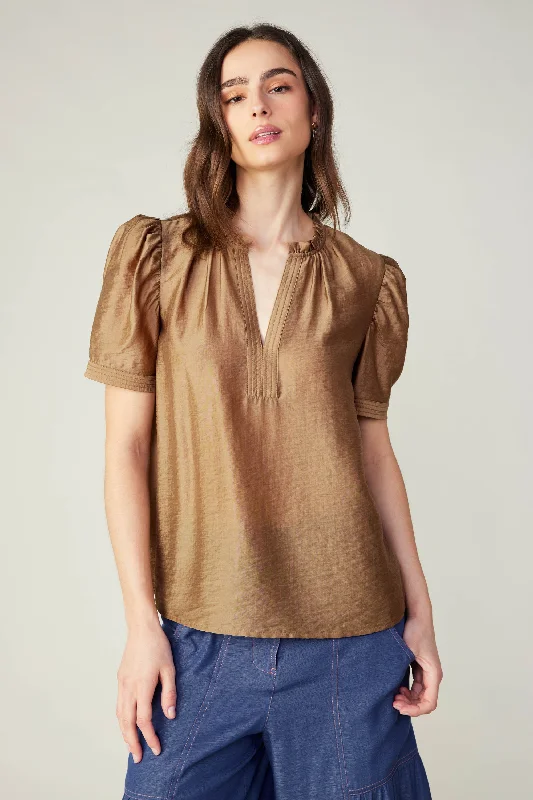 Gathered Sleeve Blouse