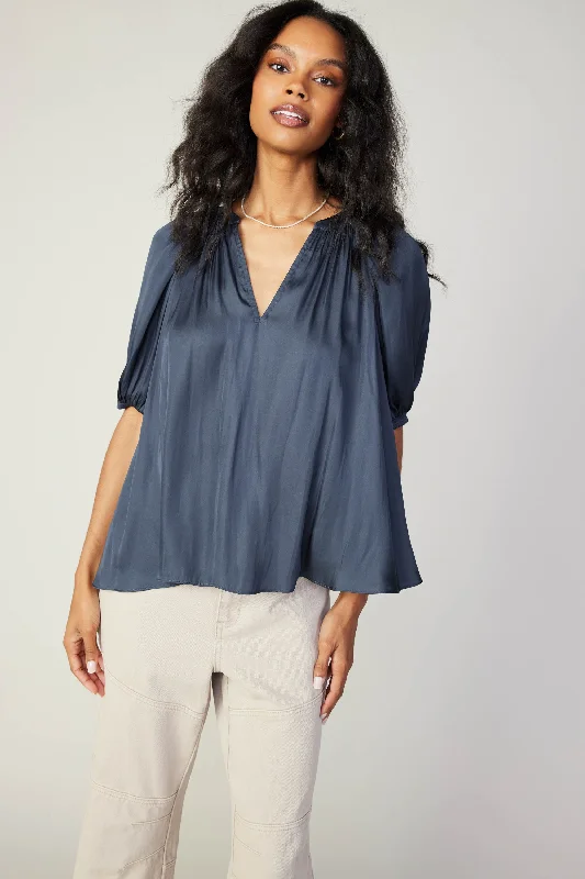 Gathered Neckline Blouse