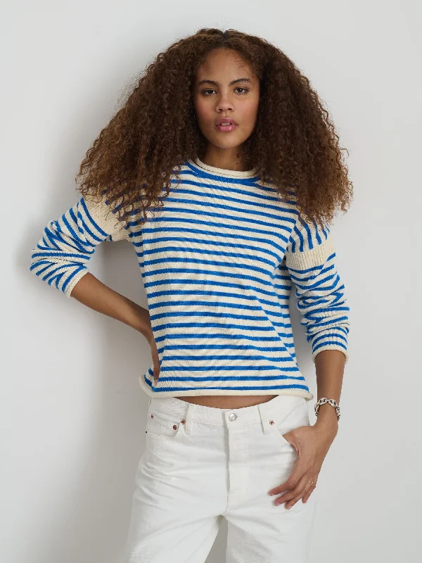 Mariner Striped Rollneck Sweater in Cotton