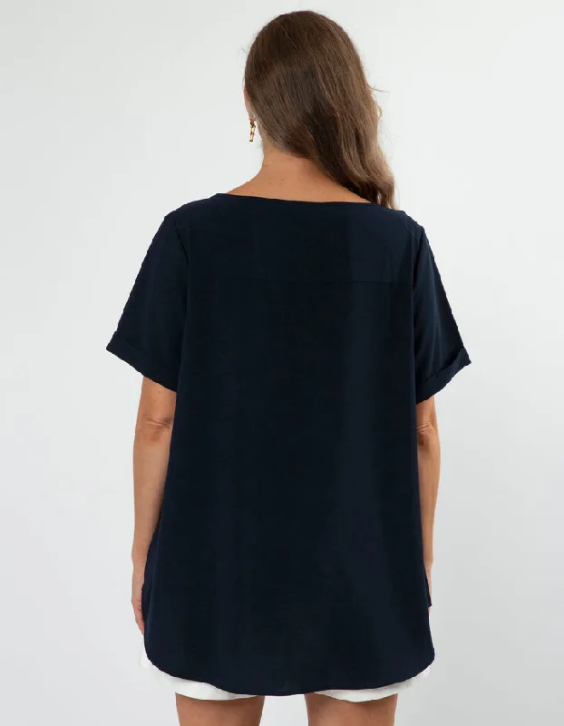 Stella + Gemma Evette Blouse Navy