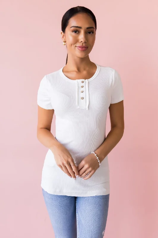 Casual Adventurer Modest Henley Top