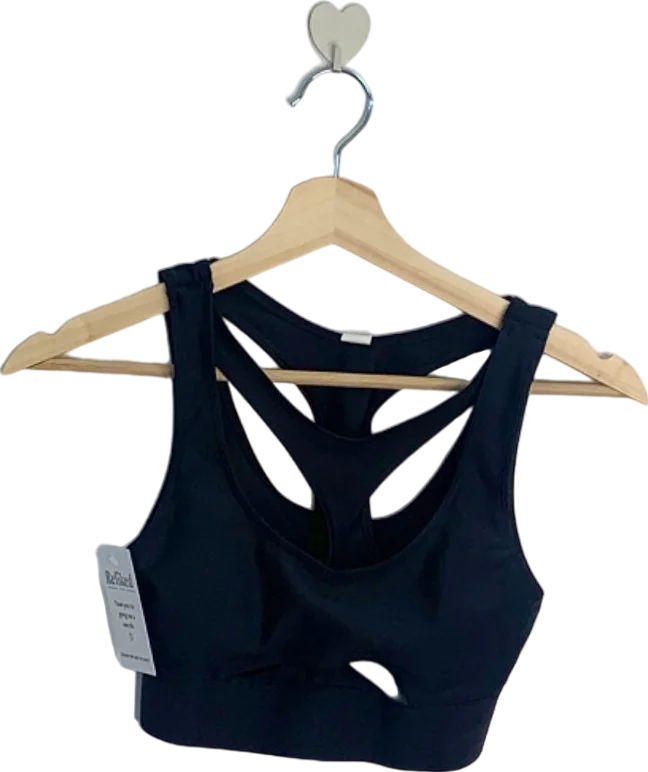 Alo Yoga Black Strappy Sports Bra UK XS