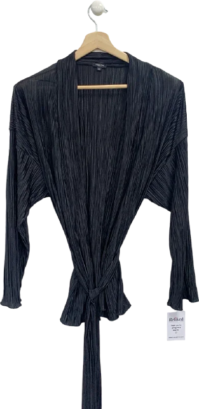 Avishag Arbel Black Pleated Maternity Robe XS