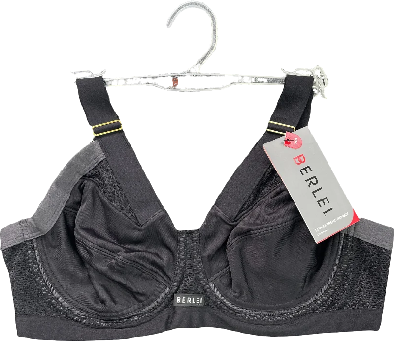 Berlei Black Extreme Impact  Ultimate Support Underwire Sports Bra UK 32B