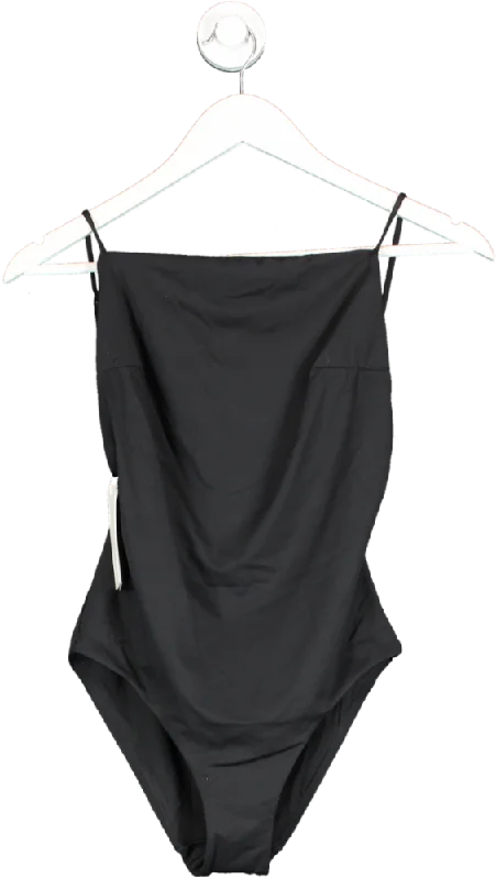 cos Black Recycled Nylon Swimsuit UK 8