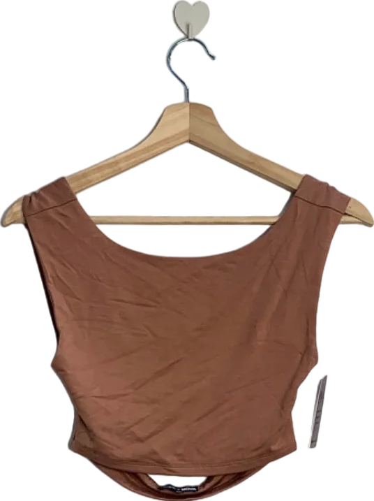 Fashion Nova Brown Sleeveless Top XS