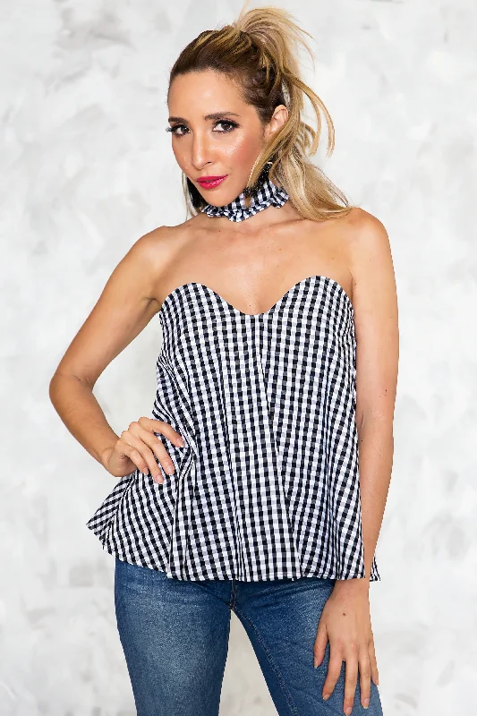 Hey Mama Gingham Top with Choker