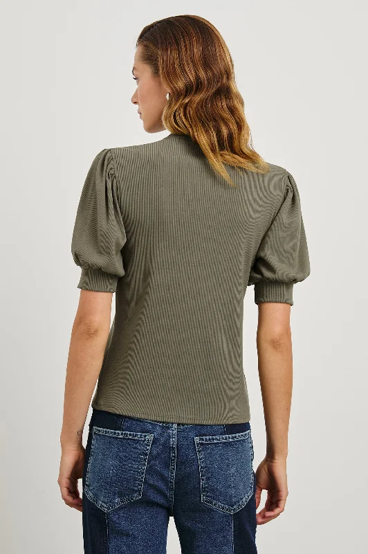 JEWEL TOP - WASHED OLIVE