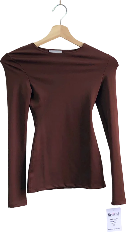 KLAYD Brown Long Sleeve Top XS