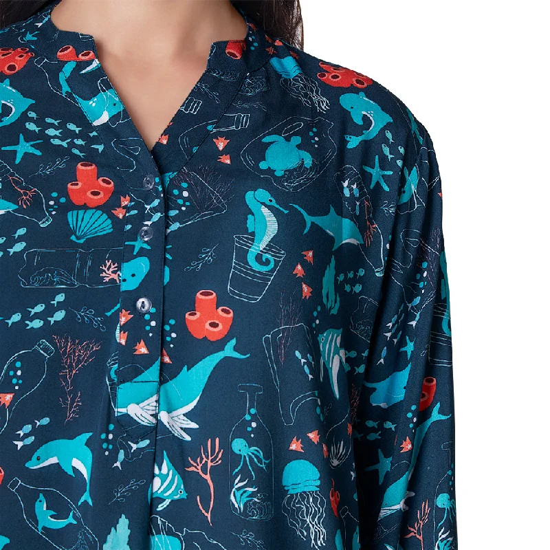 Save the Ocean Long Sleeve Tunic Top