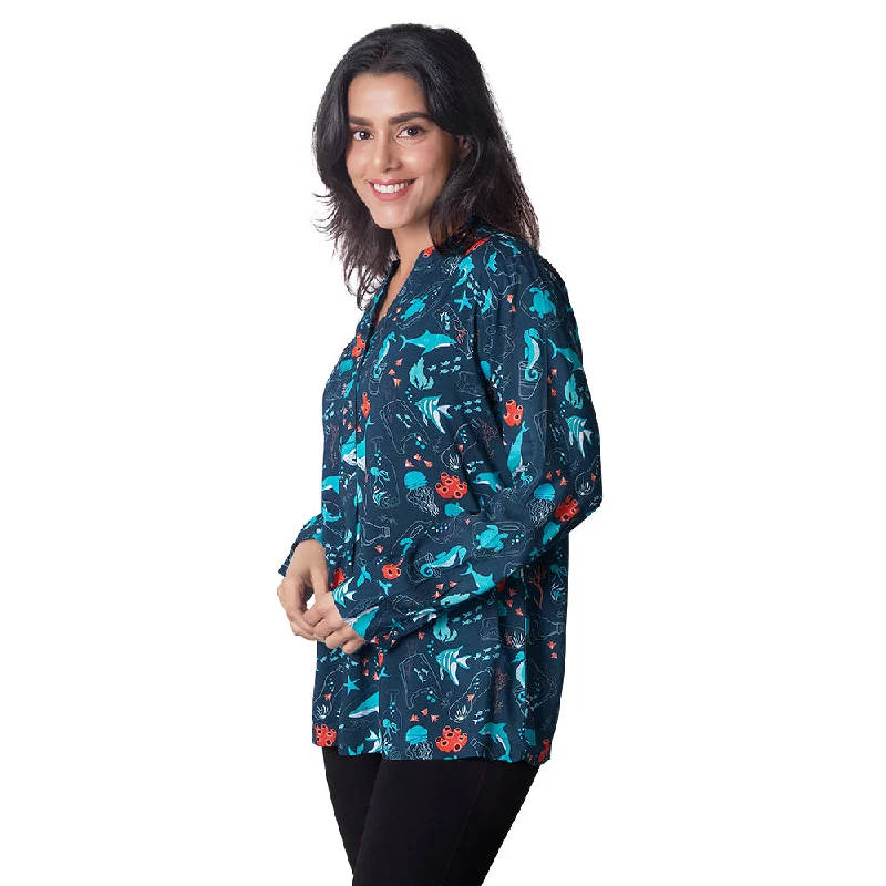 Save the Ocean Long Sleeve Tunic Top