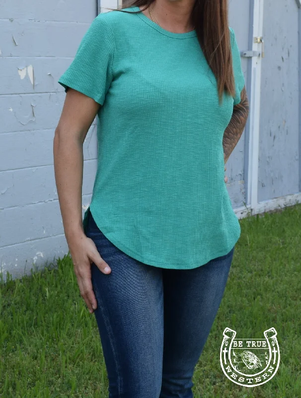 The Cowgirl Vintage Solid Choice Seafoam Top