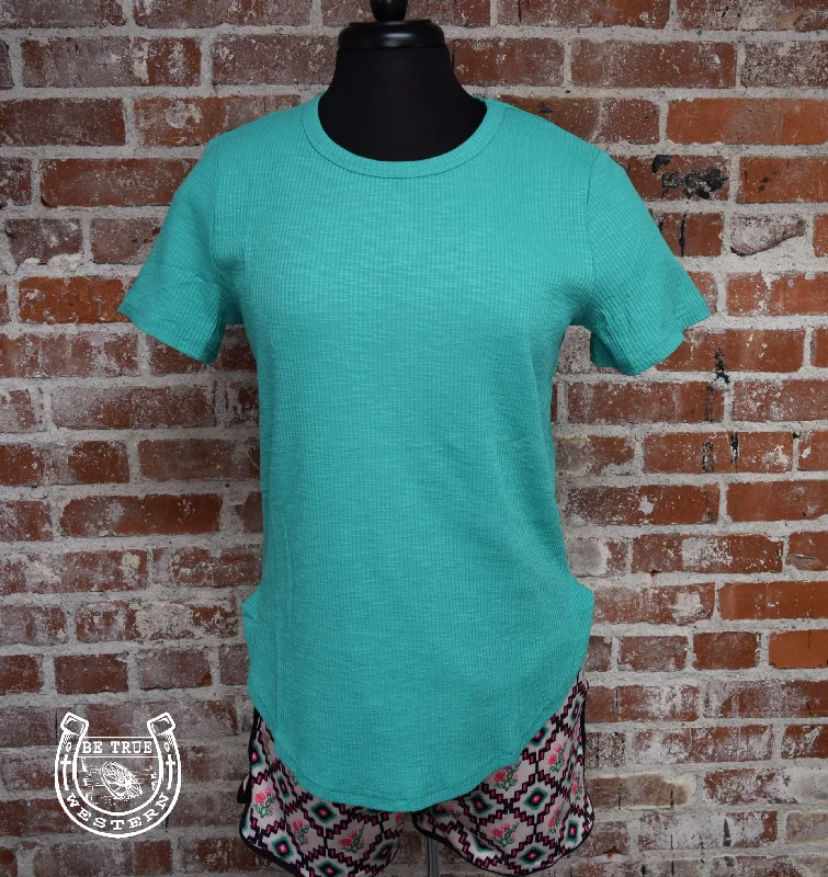 The Cowgirl Vintage Solid Choice Seafoam Top